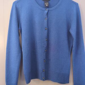 New York & Company Long Sleeve Blue Button Up Cardigan Sweater size small